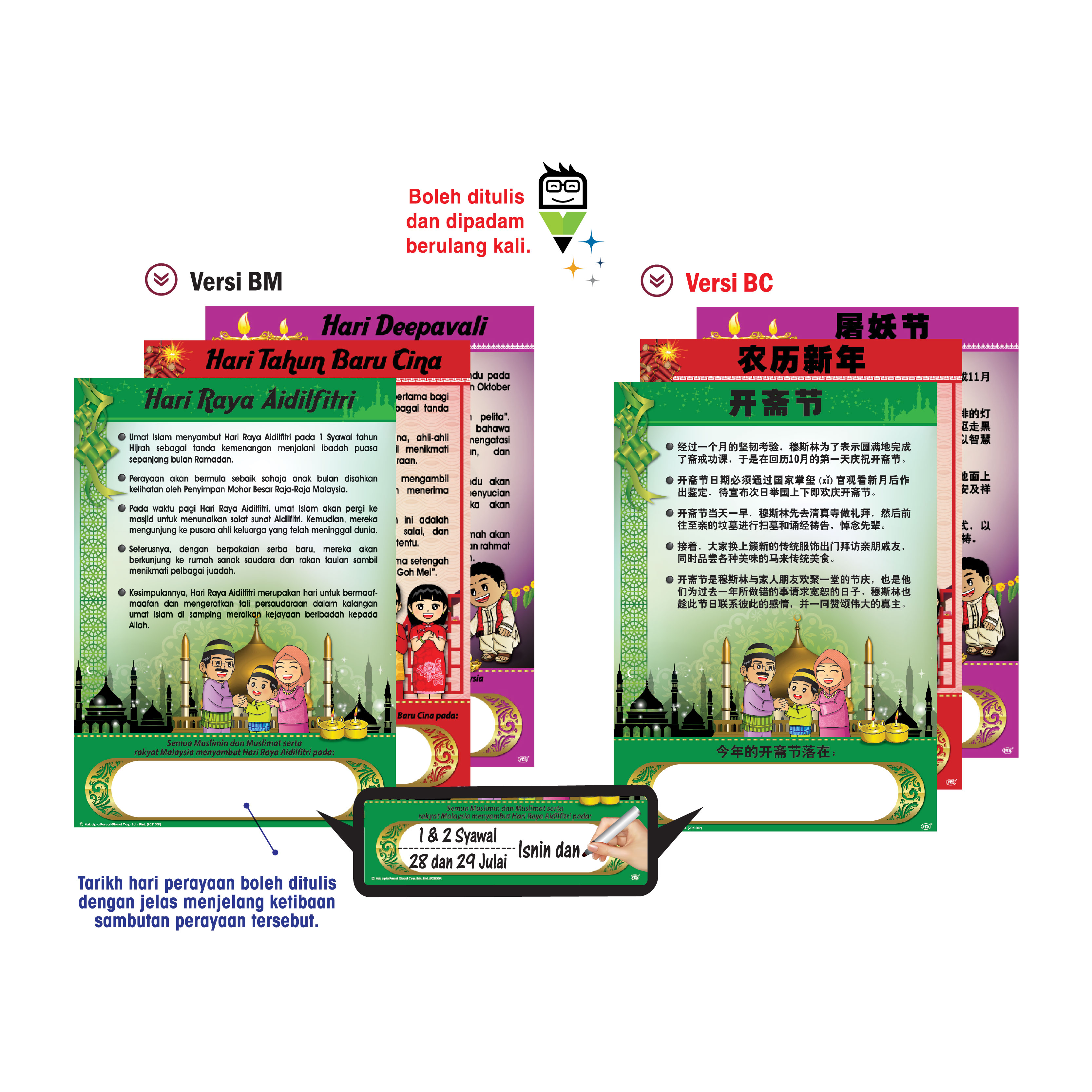 Carta Pengenalan & Peringatan Hari Perayaan Malaysia