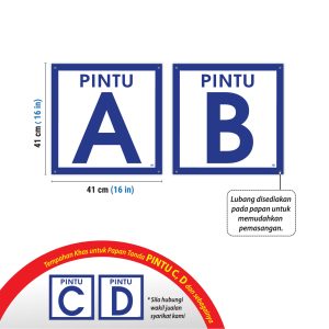 Papan Tanda PINTU A & PINTU B