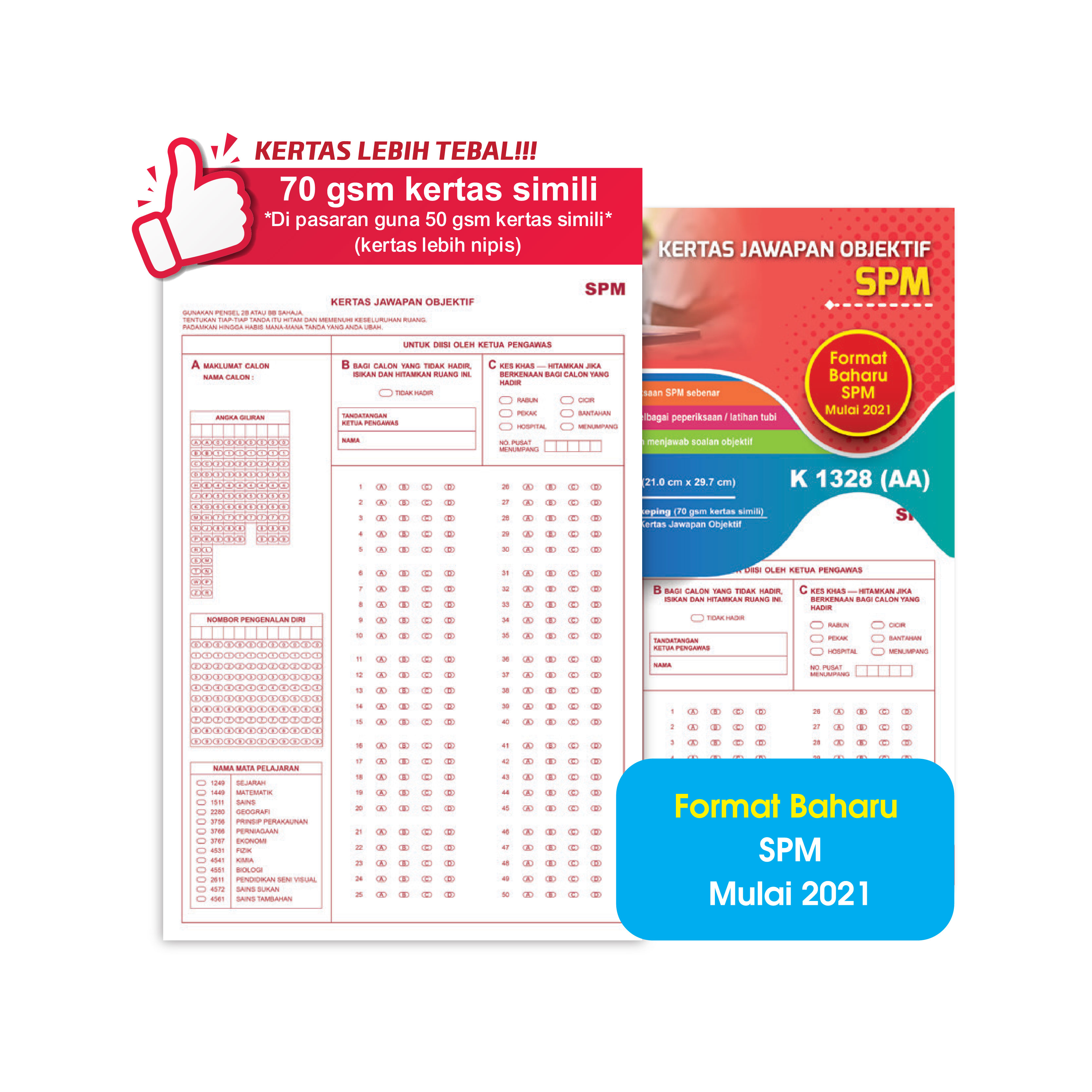 Kertas Jawapan Objektif SPM - Sekolah Menengah