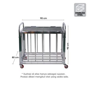 Troli Serba Guna - 多功能金属网架手推车