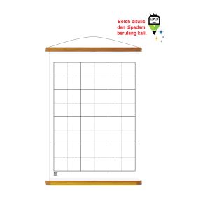 Papan Gulung Pengajaran Huruf Cina - 可卷式汉字教学白板