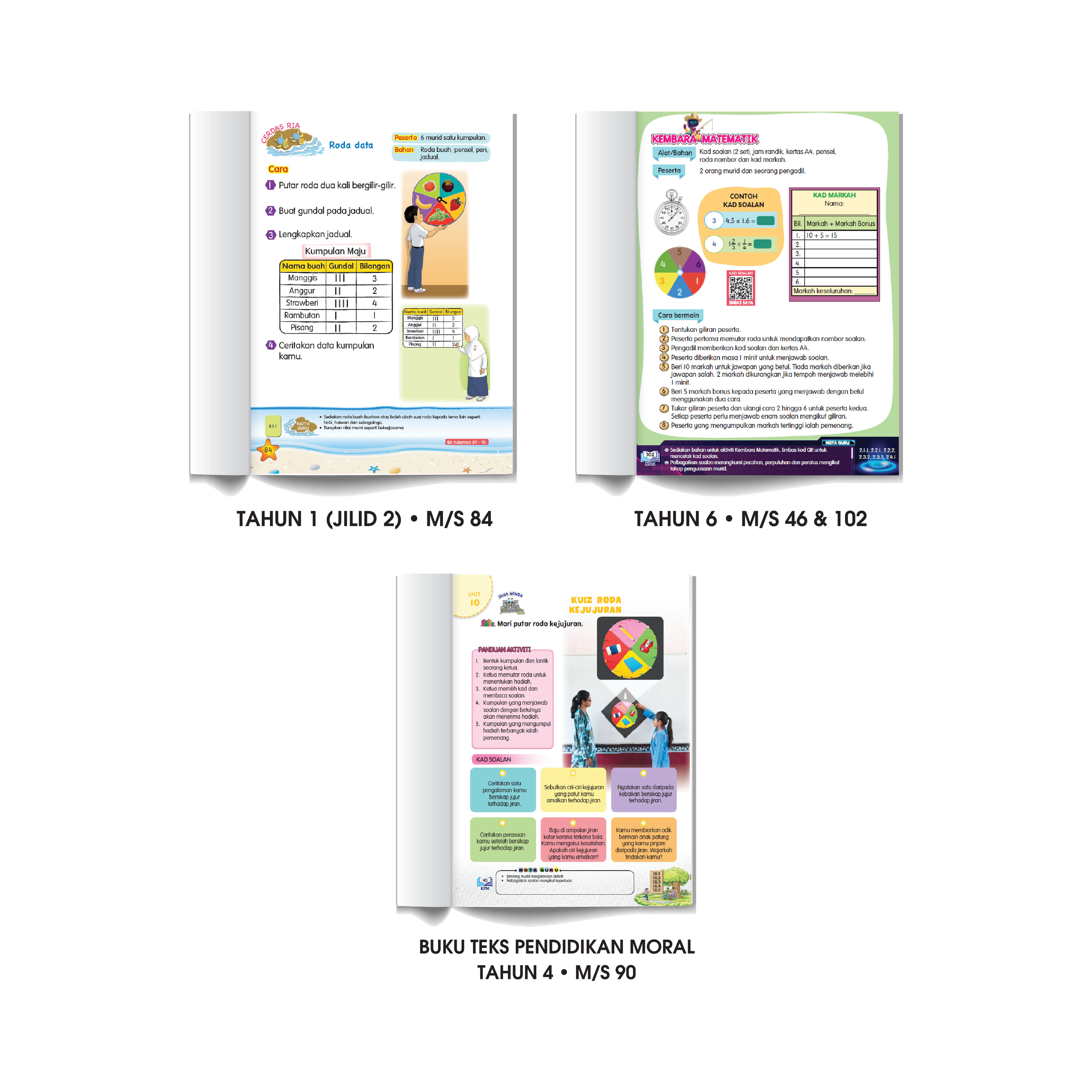 5 Bahagian Berwarna Berserta Nombor - 5 格 (彩色+数字) - Image 2