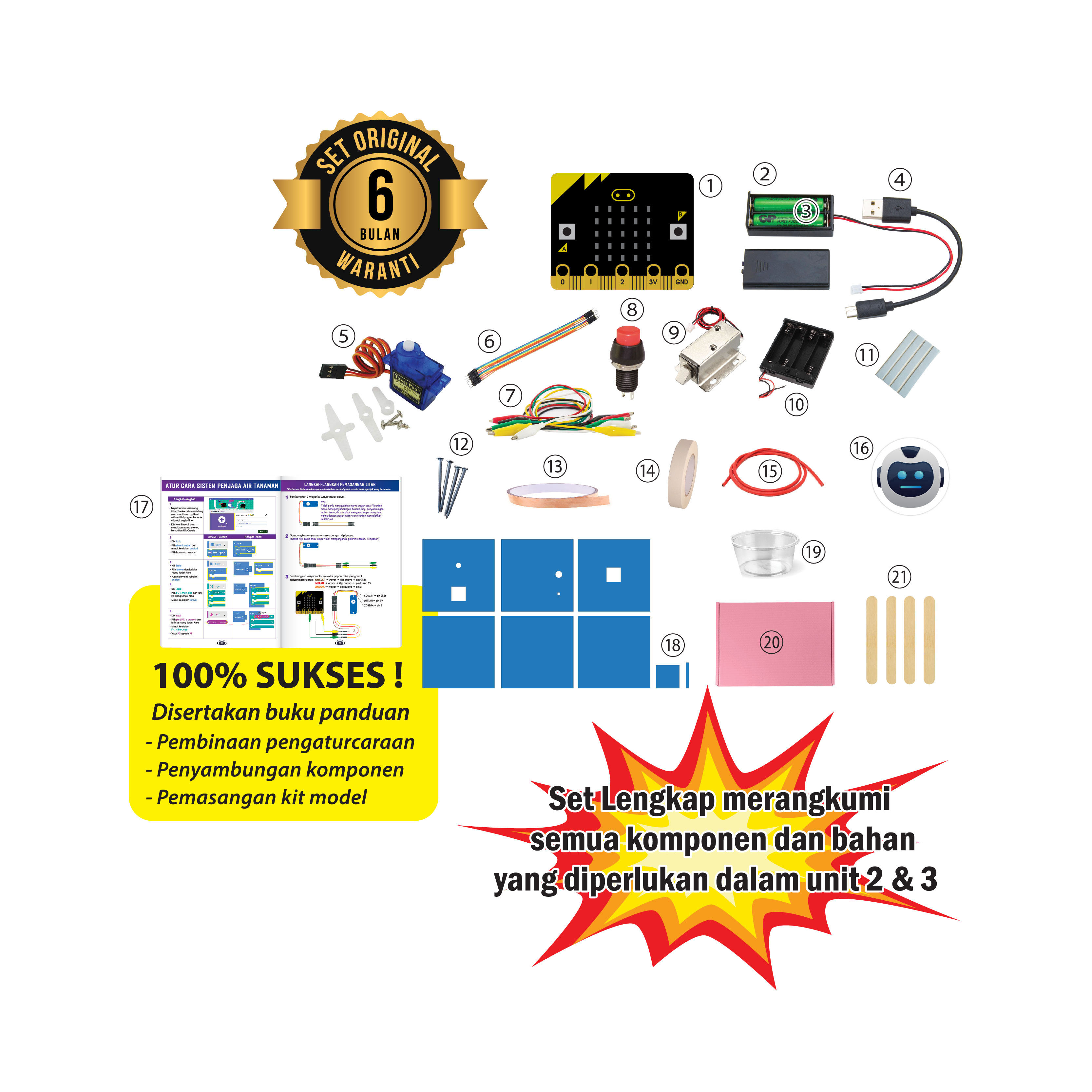 Papan micro:bit - Set Penghasilan Robot Penjaga Air Tanaman & Tabung Saya - Image 2