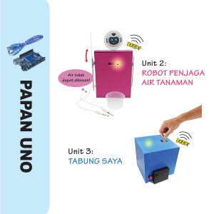 PAPAN UNO - Set Penghasilan Robot Penjaga Air Tanaman & Tabung Saya