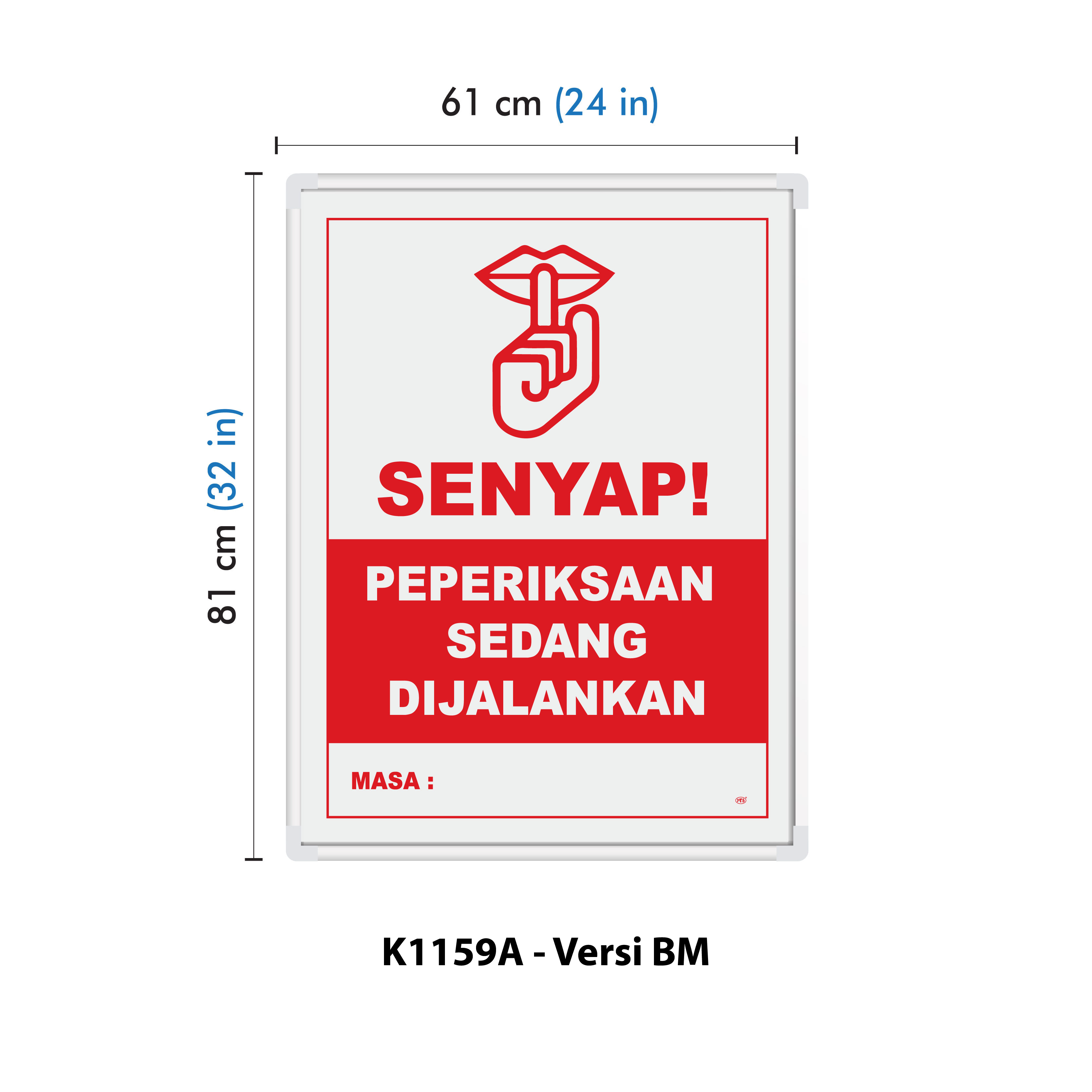 Papan Tanda Berdiri 'SENYAP' - Image 3